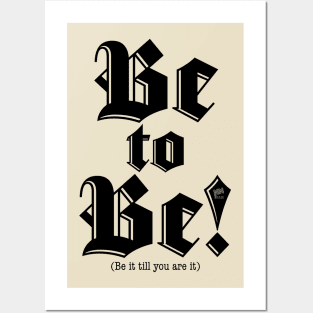 Be to Be–black Posters and Art